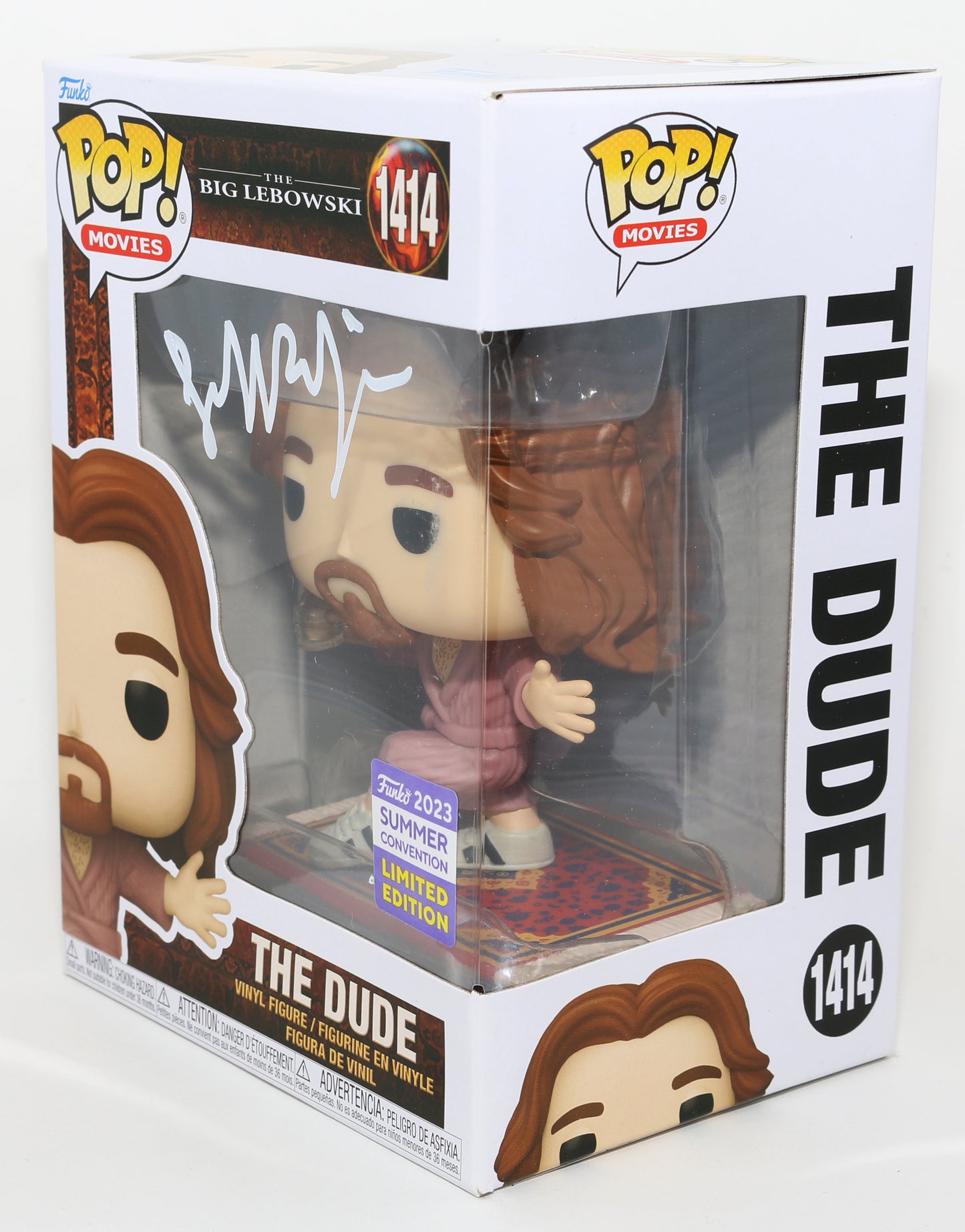 
                  
                    Jeff Bridges as Jeffrey 'The Dude' Lebowski in The Big Lebowski 2023 Summer Convention Limited Edition Signed Funko POP! #1414
                  
                