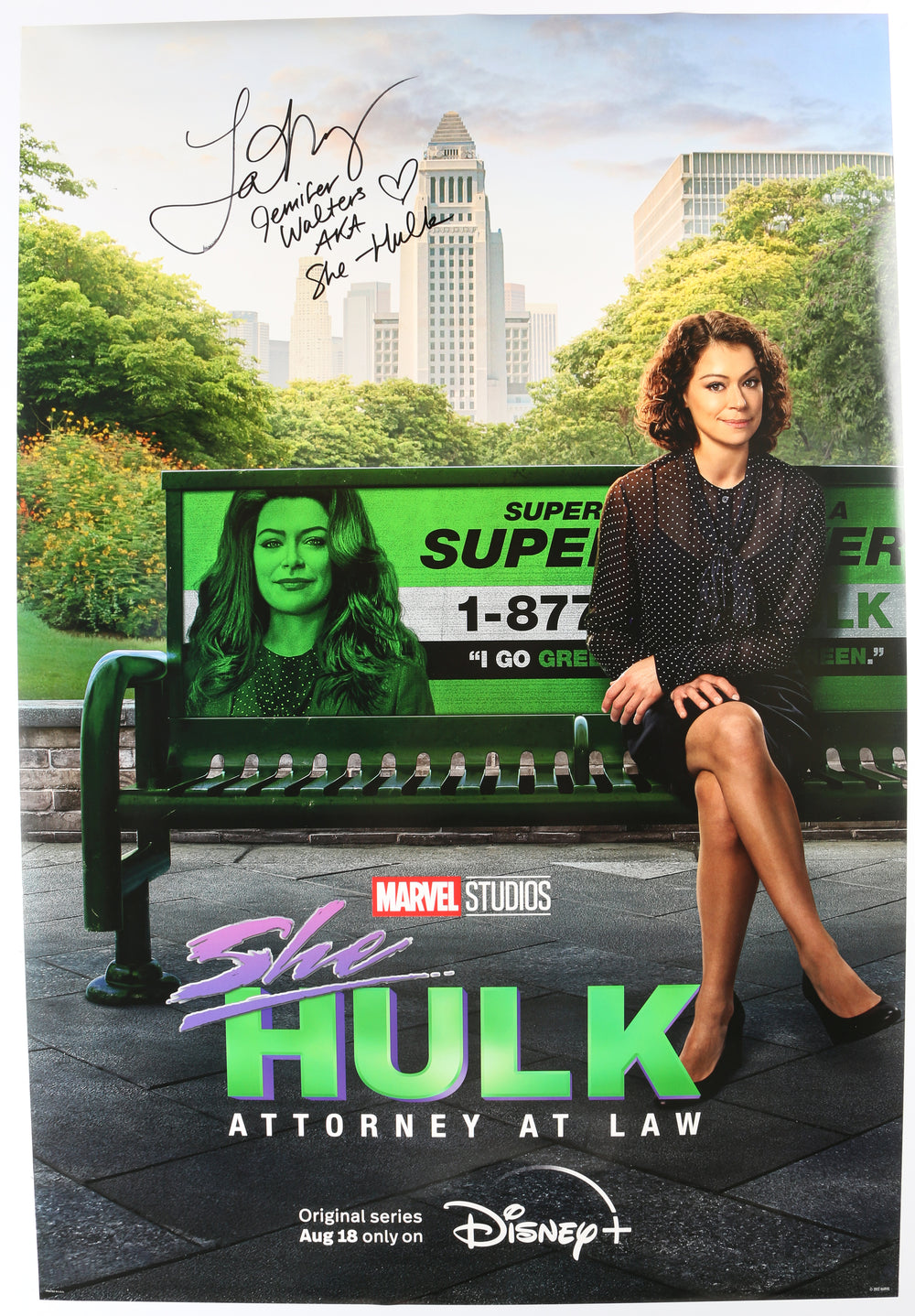 Tatiana Maslany as She-Hulk in She-Hulk: Attorney at Law Signed 27x40 Poster with Character Name