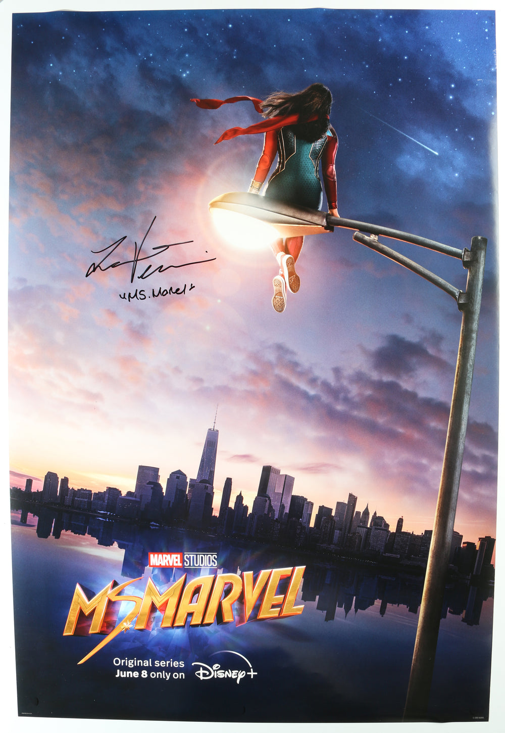 Iman Vellani as Ms. Marvel in Ms. Marvel Signed 27x40 Poster with Character Name
