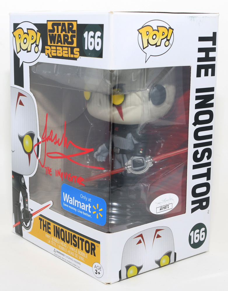 
                  
                    Jason Isaacs as The Inquisitor in Star Wars: Rebels Walmart Exclusive (JSA) Signed Funko POP! #166 with Character Name
                  
                