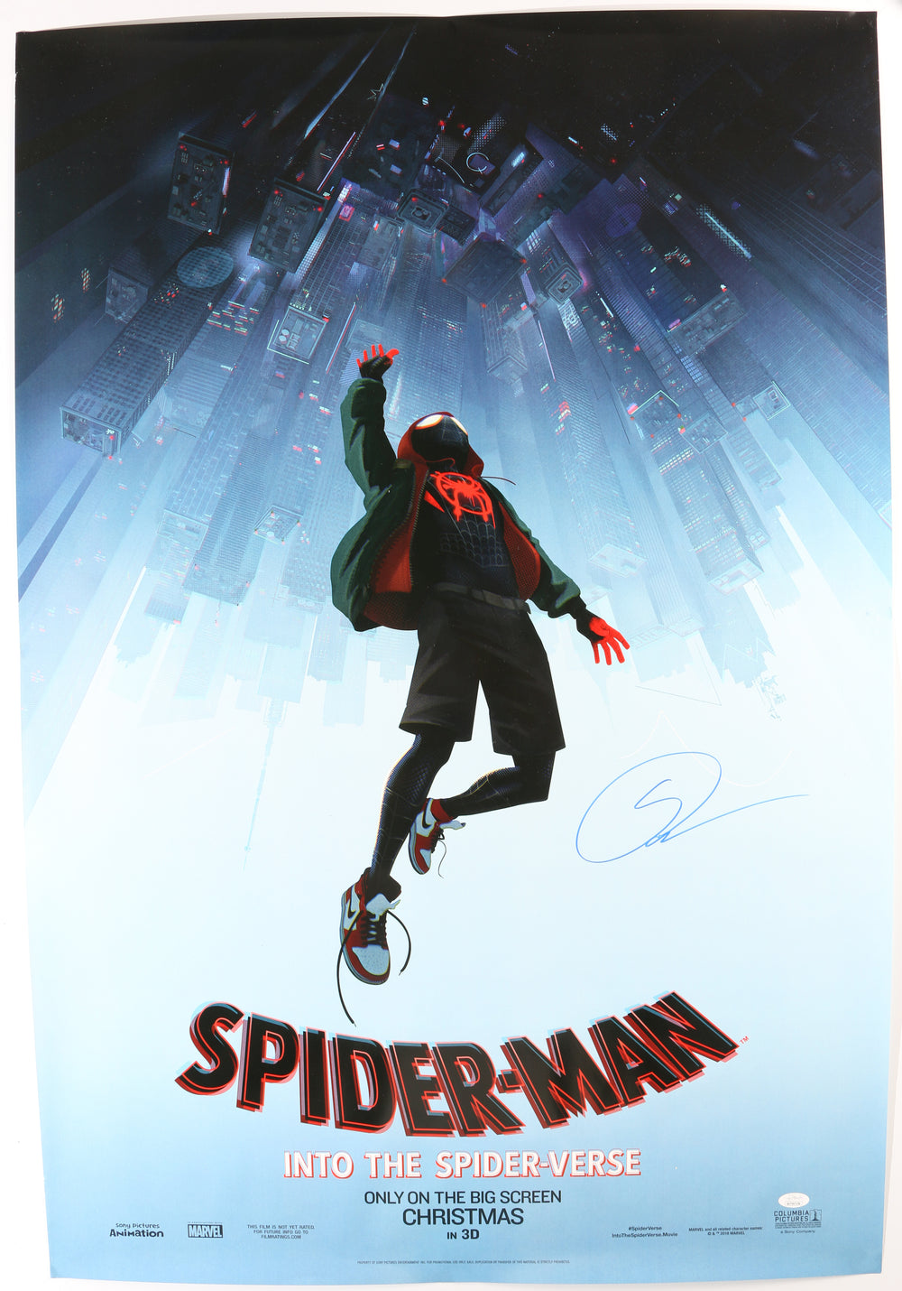 Shameik Moore as Miles Morales / Spider-Man in Spider-Man: Into the Spider-Verse (JSA) Signed 27x40 Poster