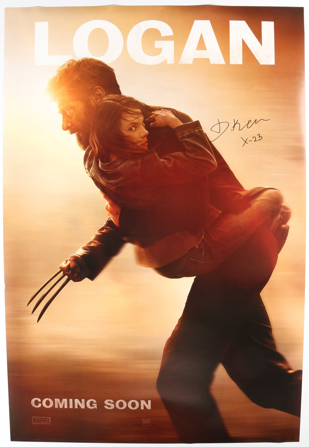 Dafne Keen as X-23 in Logan Signed 27x40 Poster with Character Name