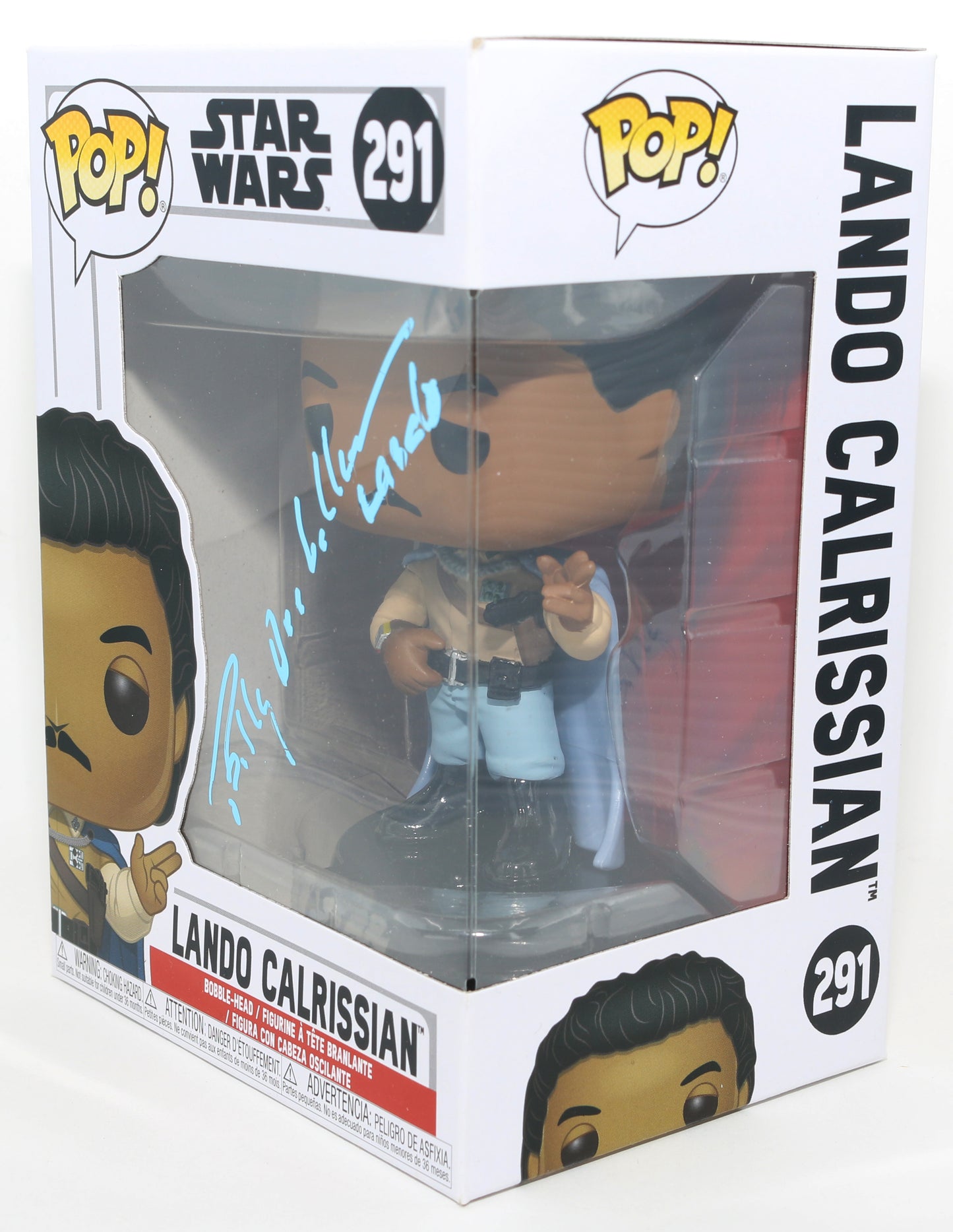 
                  
                    Billy Dee Williams as General Lando Calrissian in Star Wars: Return of the Jedi Signed Funko POP! #291 with Character Name
                  
                