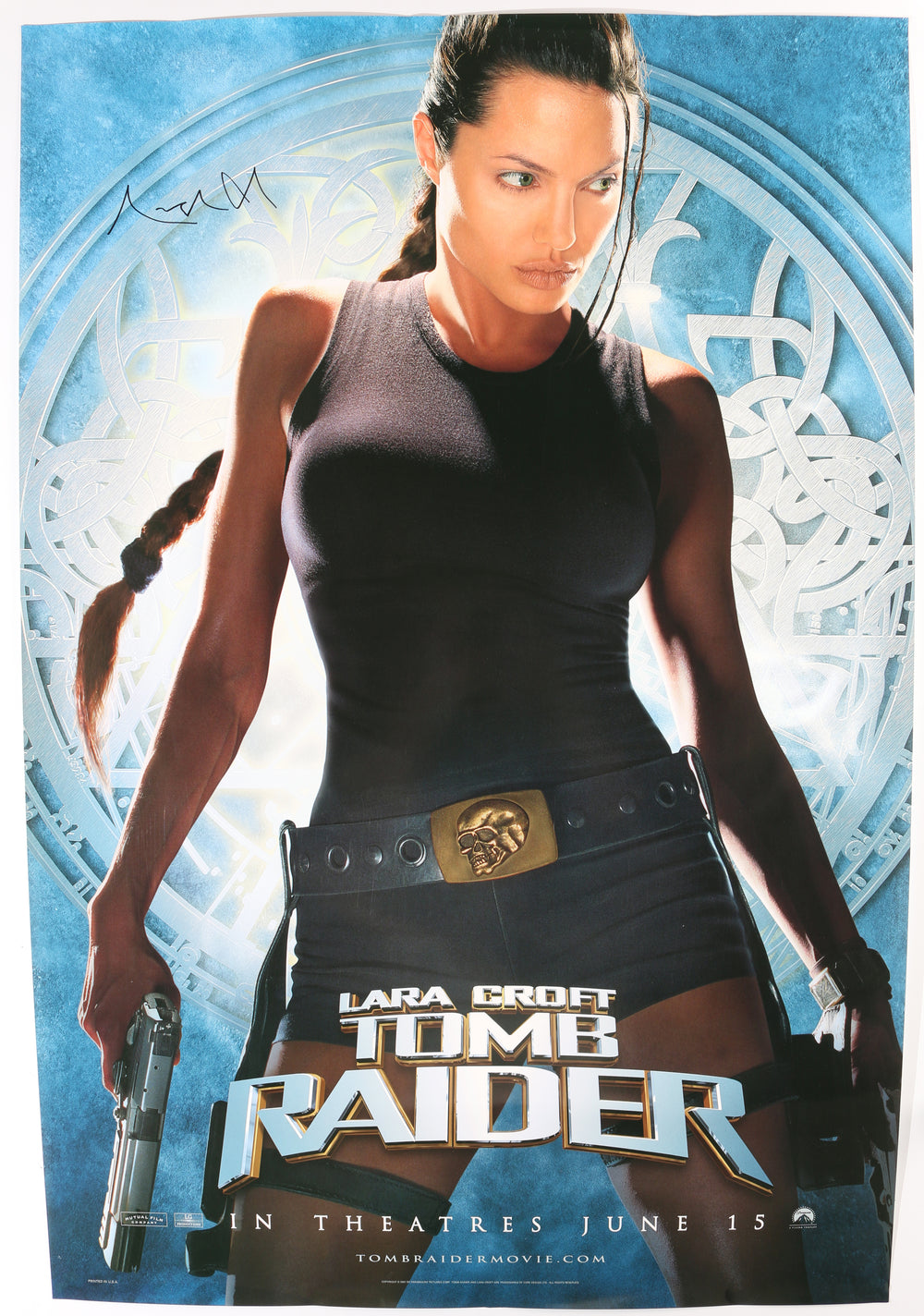 Angelina Jolie as Lara Croft in Tomb Raider Signed 27x40 Poster