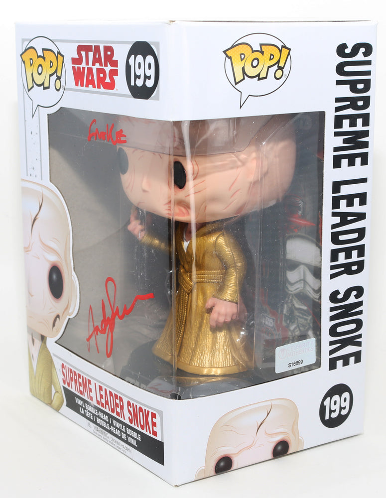 
                  
                    Andy Serkis as Supreme Leader Snoke in Star Wars: The Last Jedi (Celebrity Authentics) Signed Funko POP! #199 with Character Name
                  
                