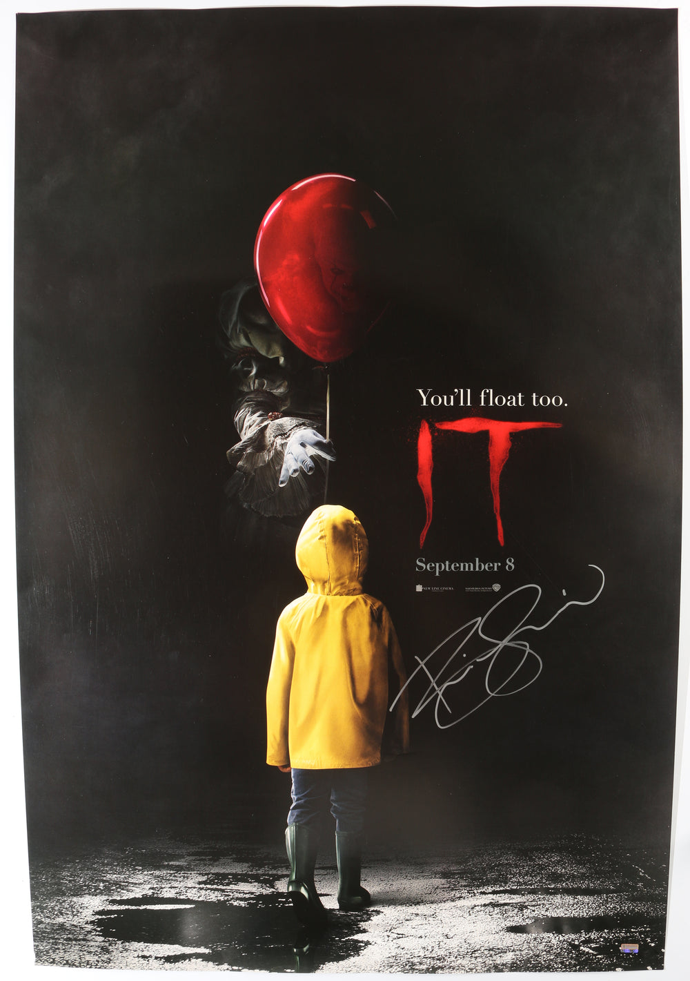 Bill Skarsgård as It / Pennywise The Dancing Clown in Stephen King's IT (Celebrity Authentics) Signed 27x40 Poster