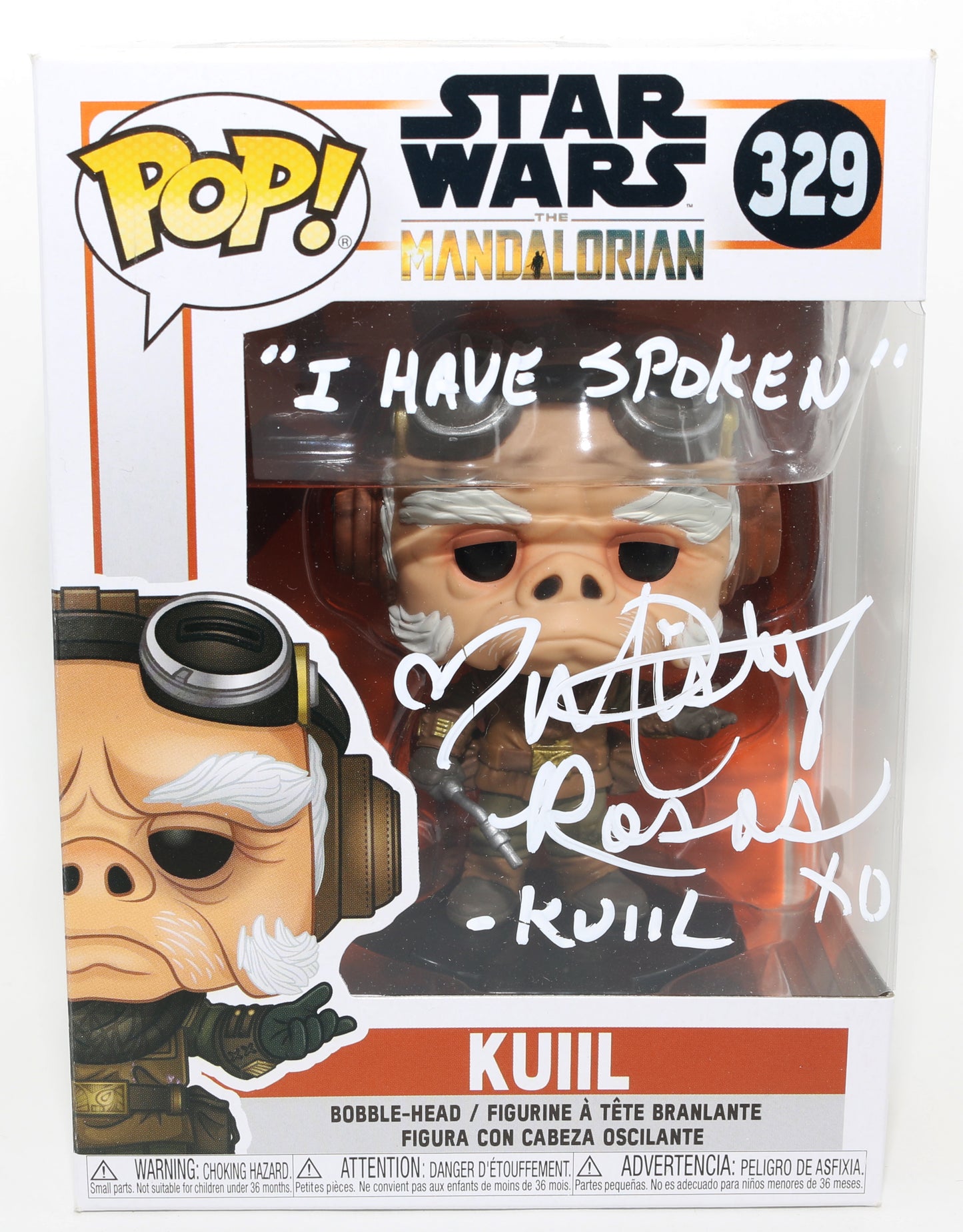 
                  
                    Misty Rosas as Kuiil in Star Wars: The Mandalorian (JSA) Signed Funko POP! #329 with Character Name and Quote
                  
                