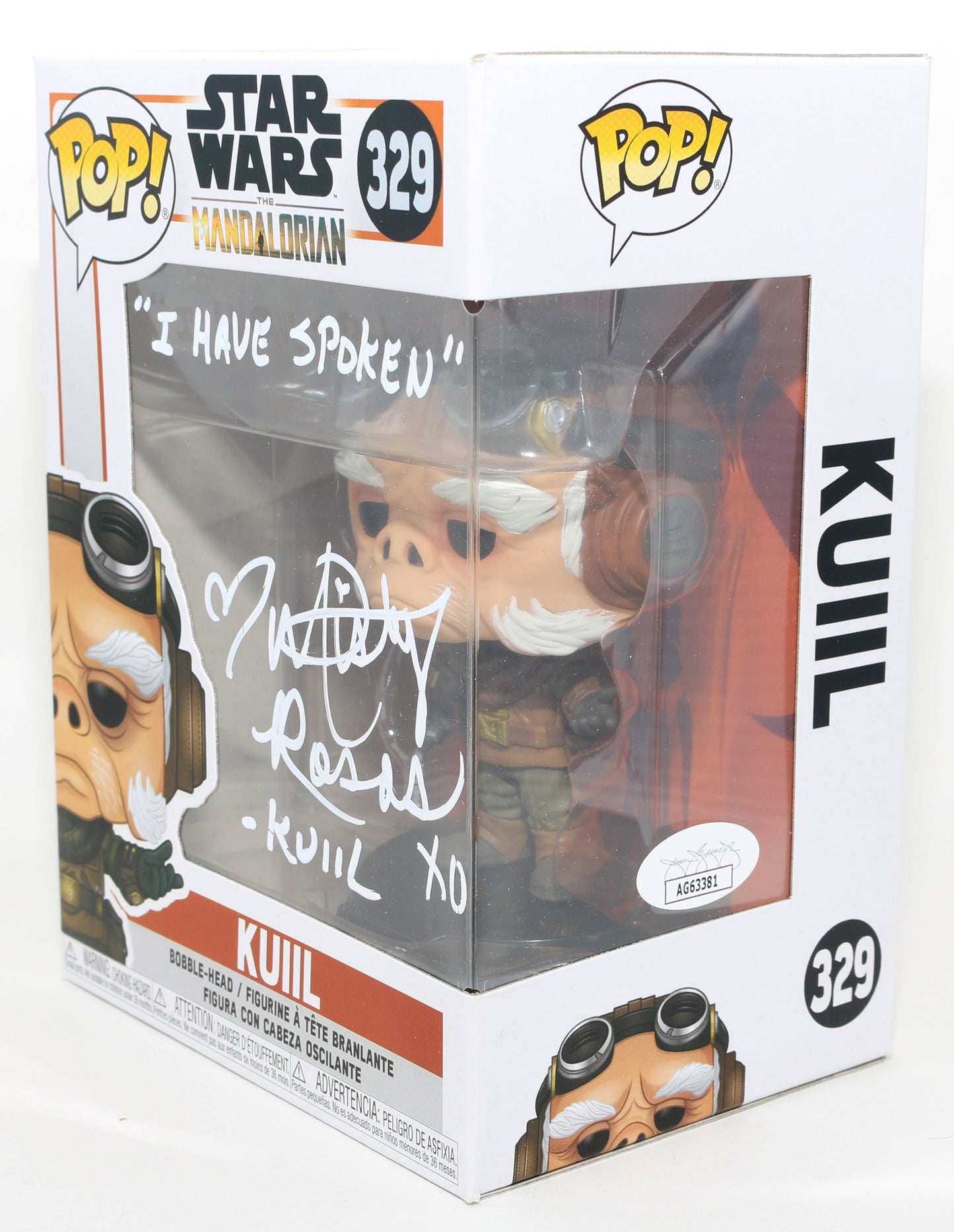 
                  
                    Misty Rosas as Kuiil in Star Wars: The Mandalorian (JSA) Signed Funko POP! #329 with Character Name and Quote
                  
                
