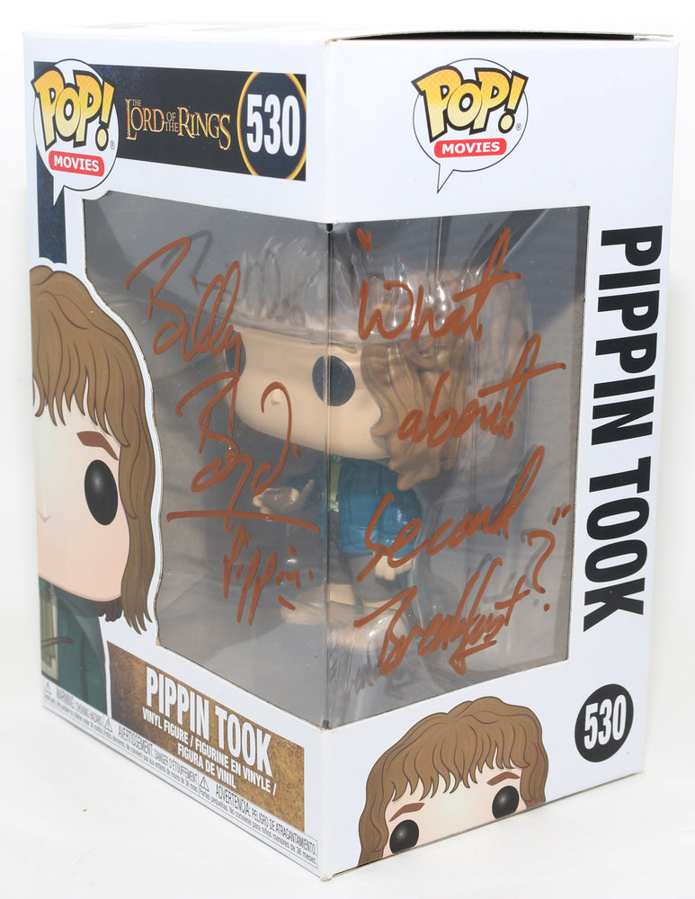 
                  
                    Billy Boyd as Pippin Took in The Lord of the Rings Signed Funko POP! #530 with Character Name and Quote
                  
                