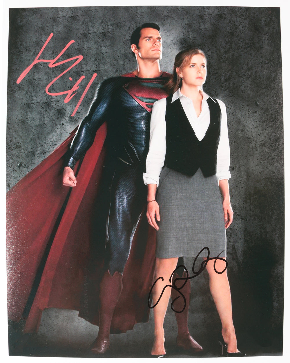 Henry Cavill as Superman & Amy Adams as Lois Lane in Man of Steel Signed 11x14 Photo