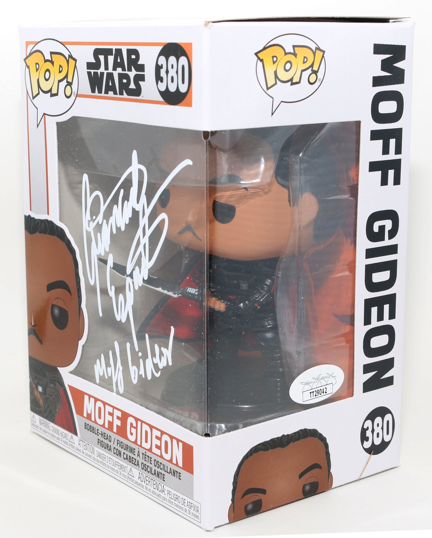 
                  
                    Giancarlo Esposito as Moff Gideon in Star Wars: The Mandalorian (JSA) Signed Funko POP! #380 with Character Name
                  
                