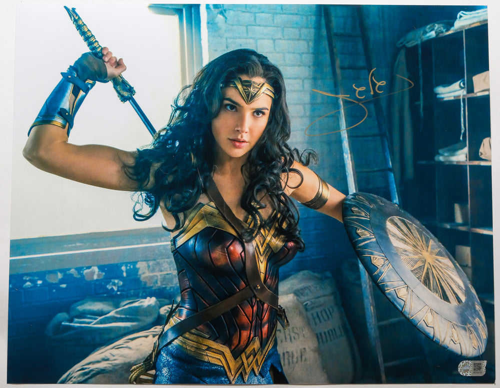 Gal Gadot as Wonder Woman in Wonder Woman (SWAU) Signed 16x20 Photo