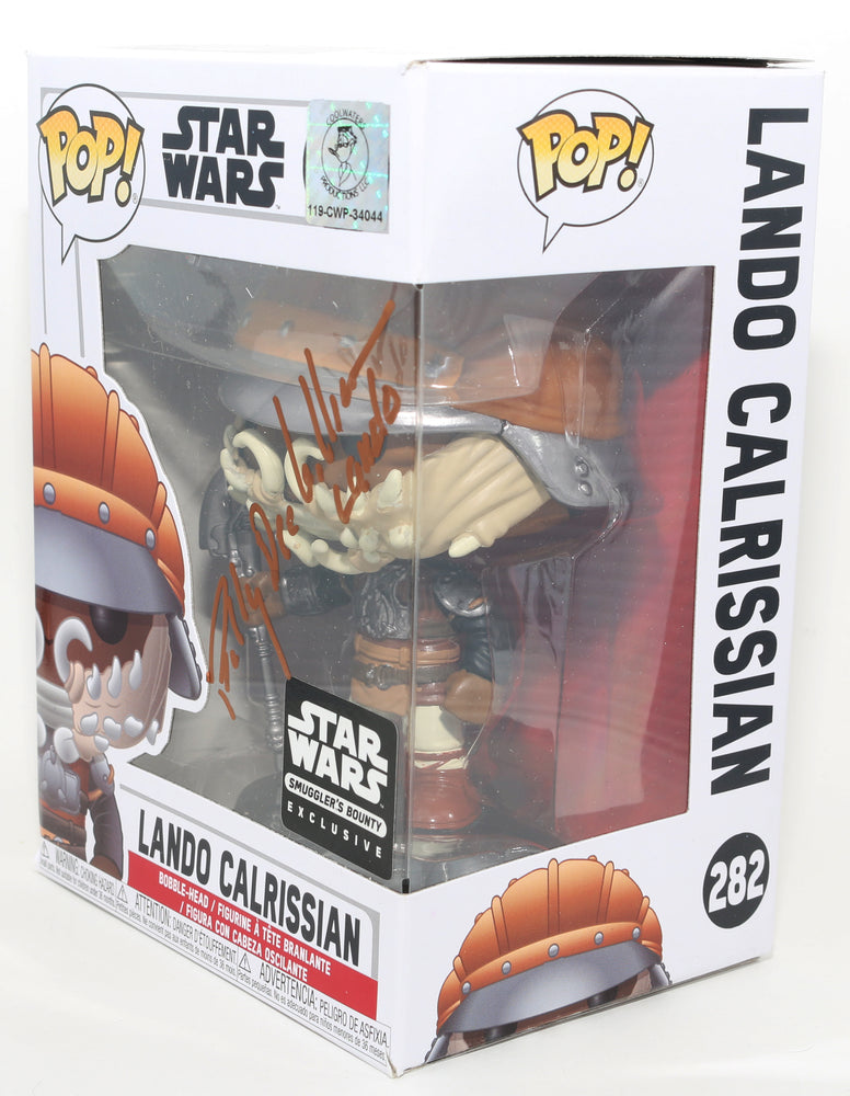
                  
                    Billy Dee Williams as Disguised Lando Calrissian in Star Wars: Return of the Jedi Smuggler's Bounty Exclusive (Coolwaters) Signed Funko POP! #282 with Character Name
                  
                