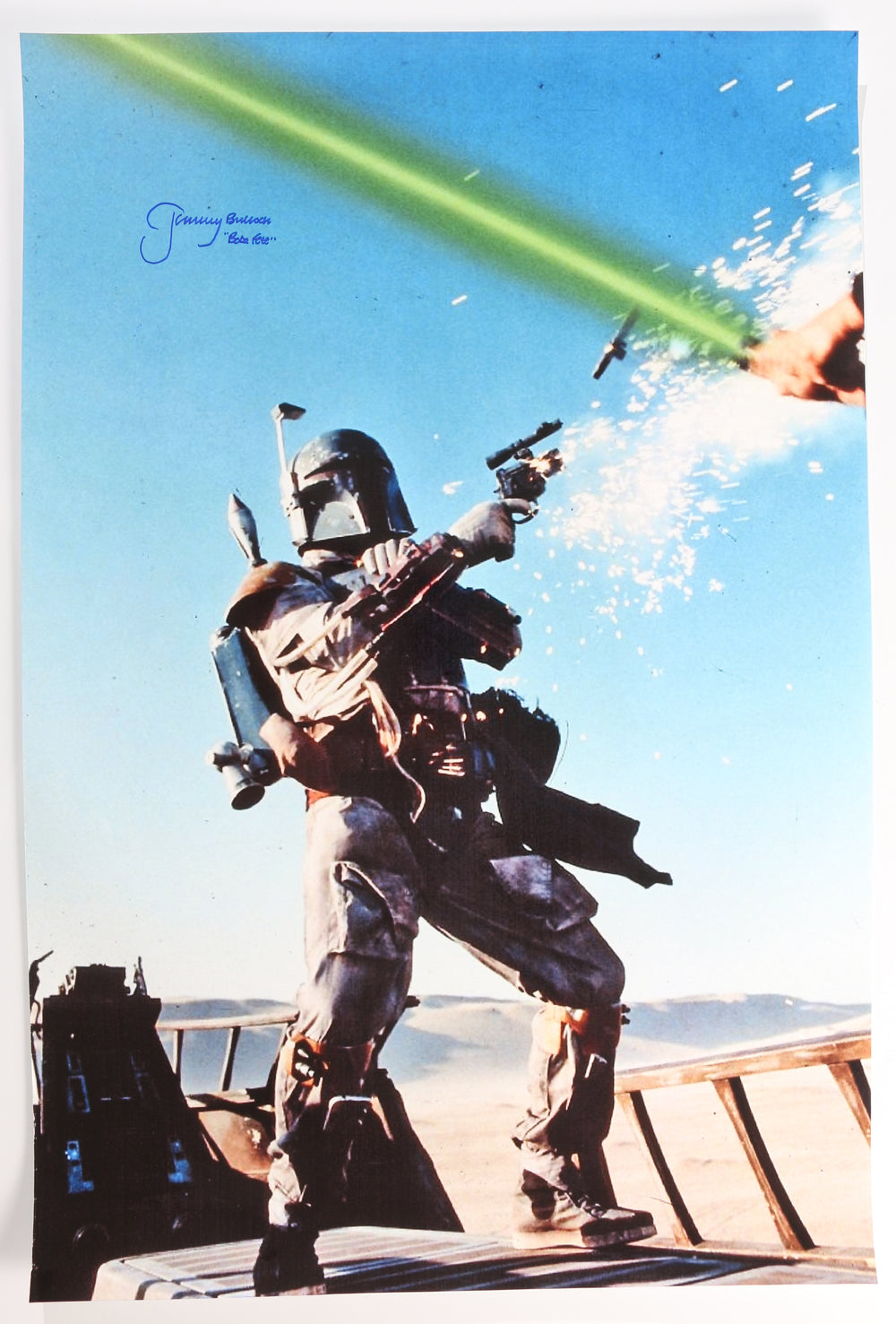 Jeremy Bulloch as Boba Fett in Star Wars: Return of the Jedi Signed 20x30 Poster