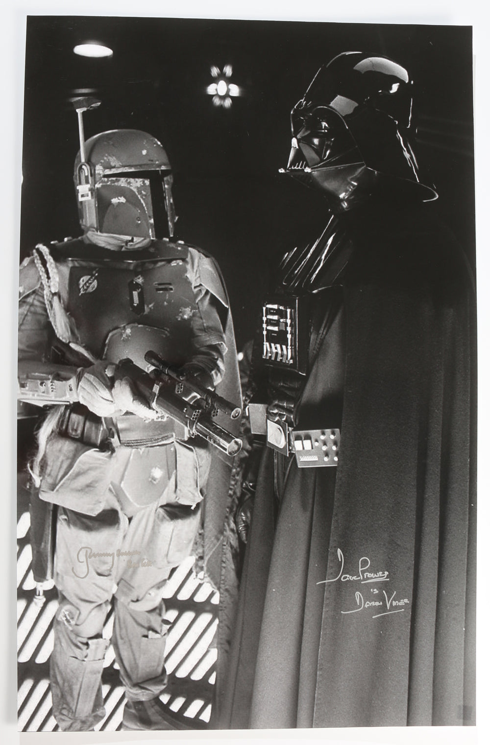 Jeremy Bulloch as Boba Fett & Dave Prowse as Darth Vader in Star Wars: The Empire Strikes Back Signed 20x30 Poster