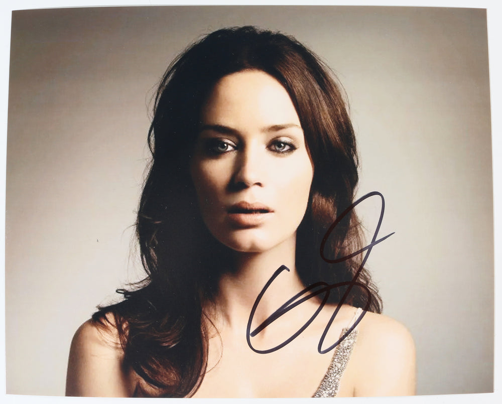 Emily Blunt from Edge of Tomorrow, Sicario, A Quiet Place, Mary Poppins Returns, & Oppenheimer Signed 8x10 Photo