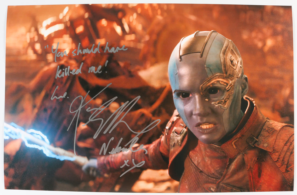 Karen Gillan as Nebula in Avengers: Infinity War Signed 11x17 Photo with Character Name & Quote