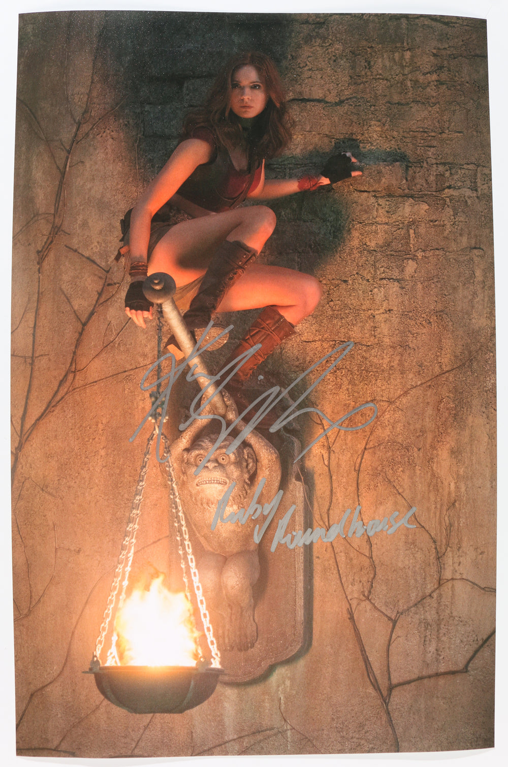 Karen Gillan as Ruby Roundhouse in Jumanji Signed 11x17 Photo with Character Name & Quote