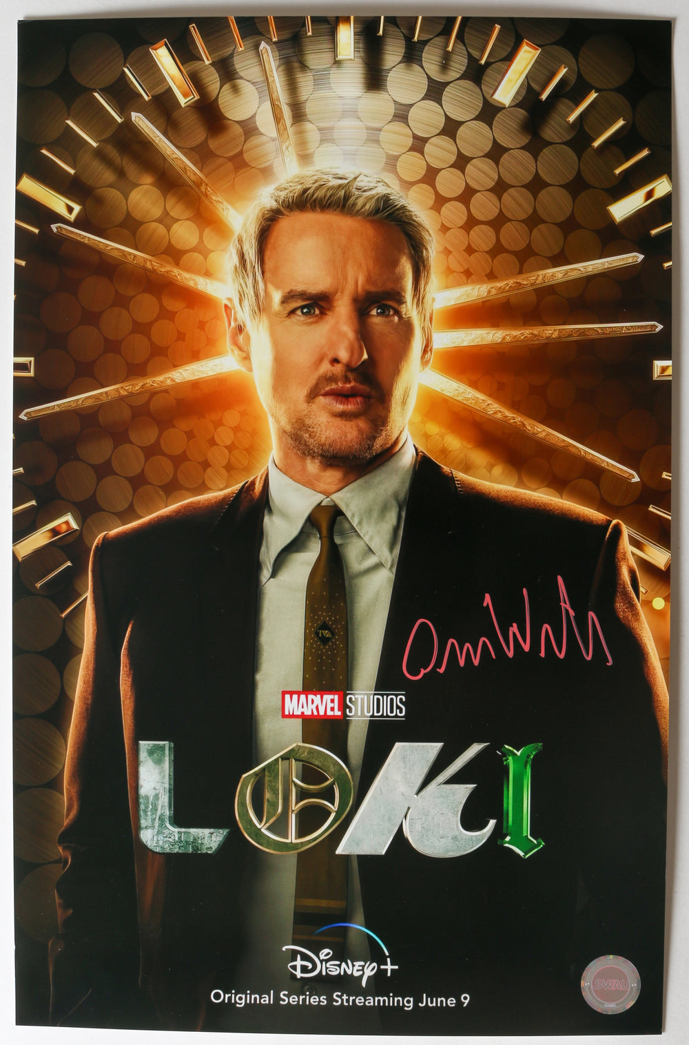 Owen Wilson as Mobius M. Mobius in Loki (SWAU) Signed 11x17 Mini Poster