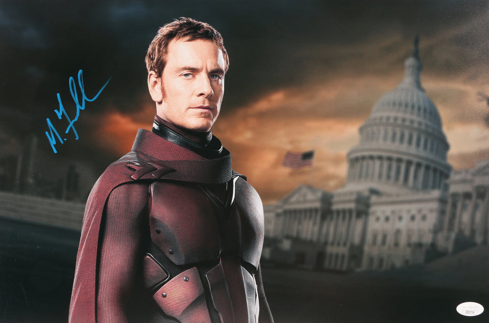 Michael Fassbender as Magneto in X-Men: Days of Future Past (JSA) Signed 12x18 Photo