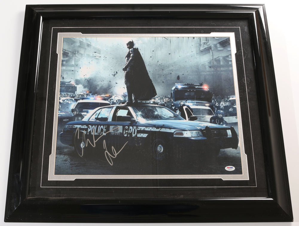 Christian Bale as Batman in The Dark Knight Rises Framed (PSA) Signed 16x20 Photo