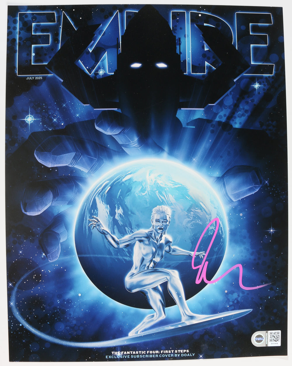 Julia Garner as Shalla-Bal / Silver Surfer in The Fantastic Four: First Steps (SWAU) Signed 11x14 Photo