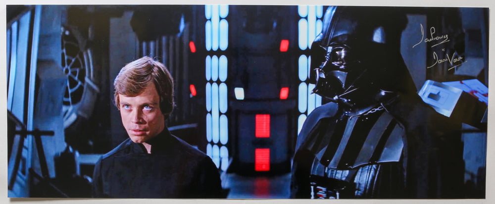Dave Prowse as Darth Vader in Star Wars: Return of the Jedi (Showmasters) Signed 12x30 Photo with Character Name