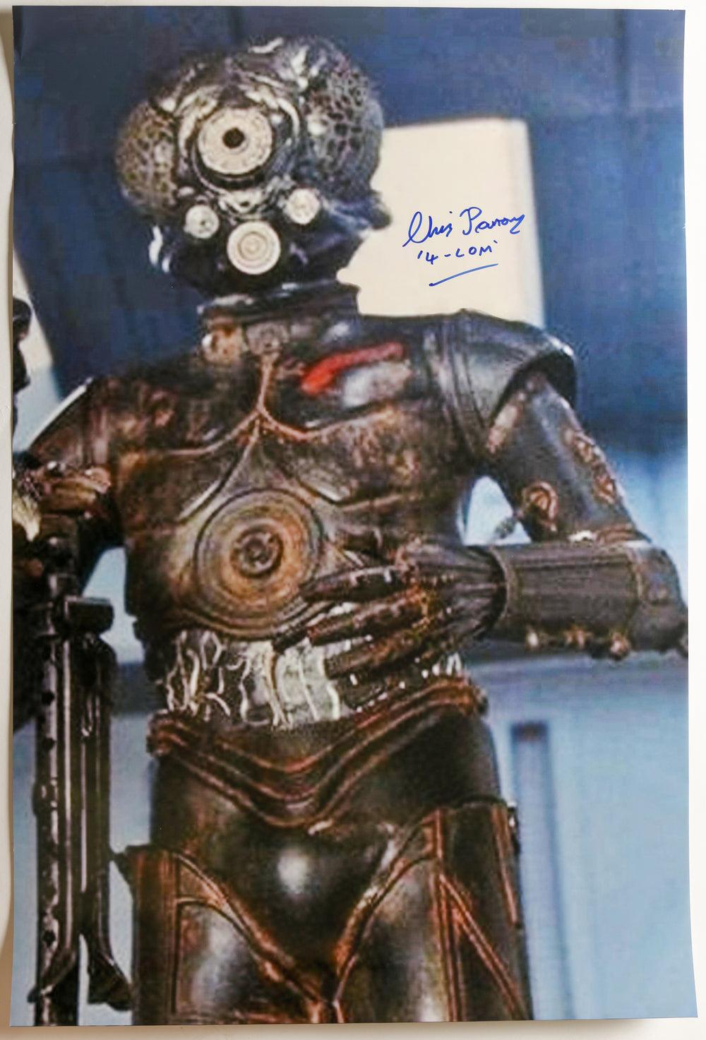 Chris Parsons as 4-LOM Bounty Hunter in Star Wars: The Empire Strikes Back Signed 20x30 Poster with Character Name