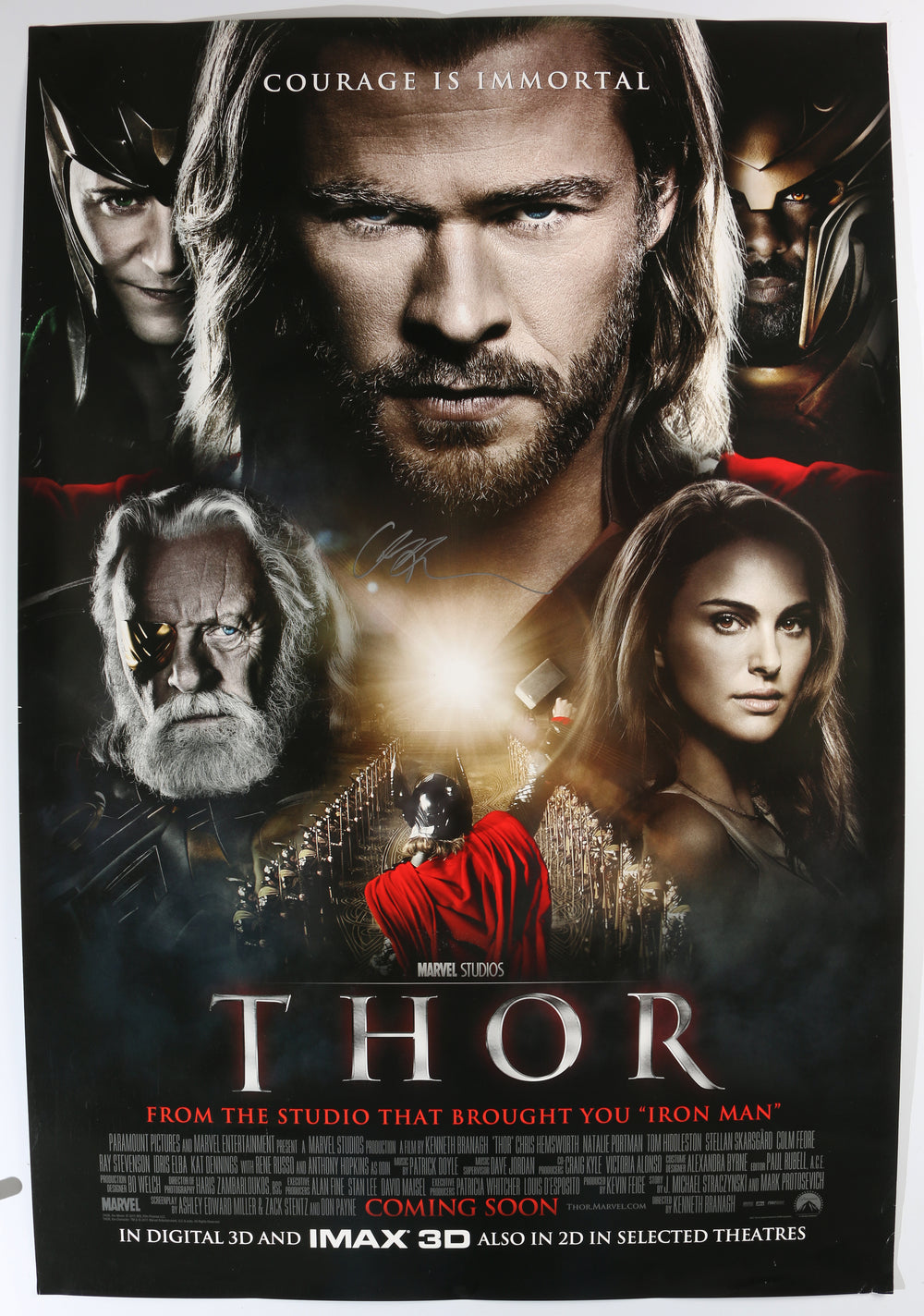 Chris Hemsworth as Thor in Thor Signed 27x40 Poster