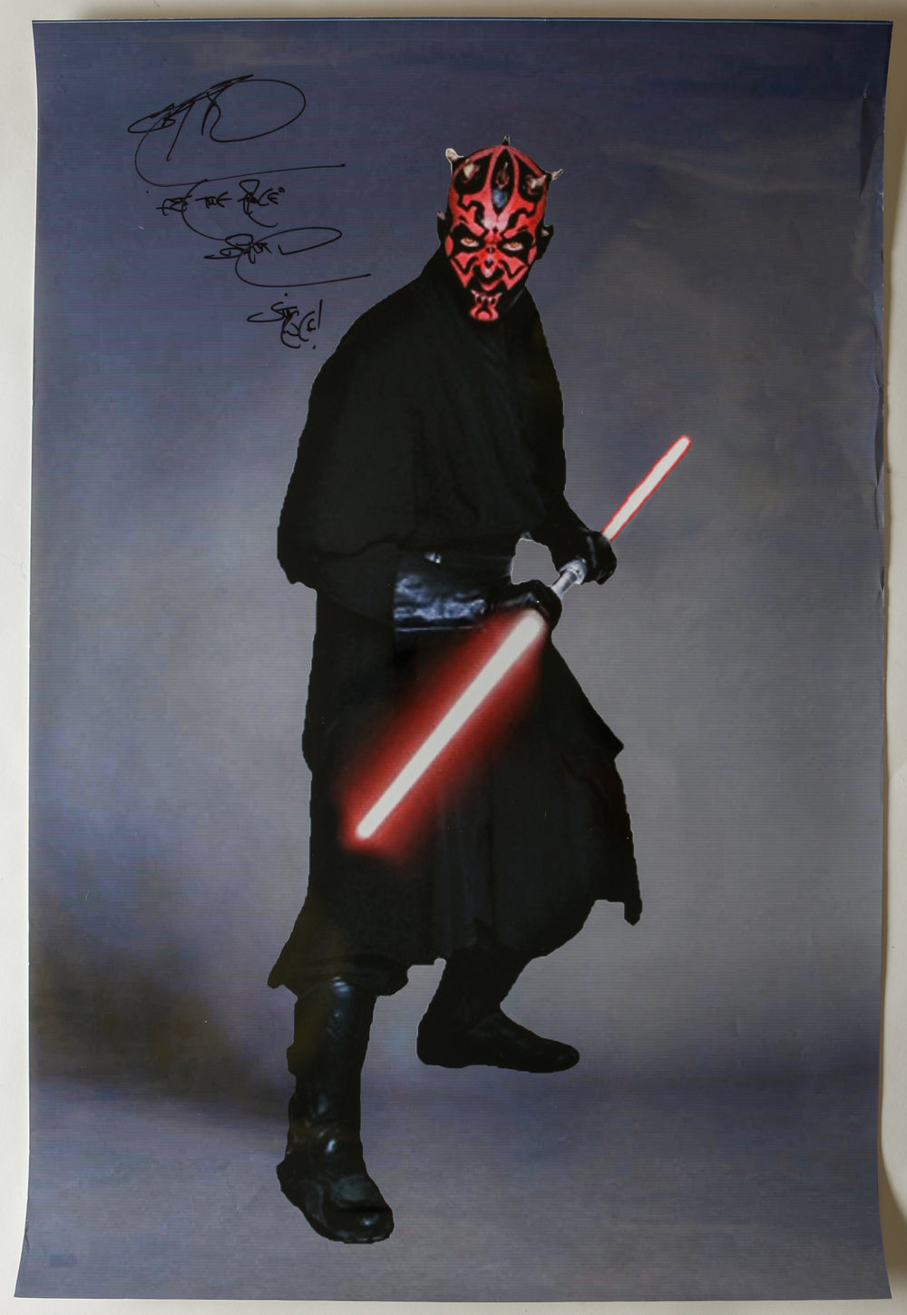Ray Park as Darth Maul in Star Wars Episode I: The Phantom Menace (Topps) Signed 24x36 Poster