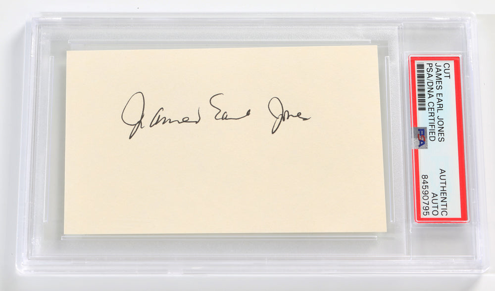 James Earl Jones The Voice of Darth Vader in Star Wars (PSA Slabbed) Vintage Signed 3x5 Index Card