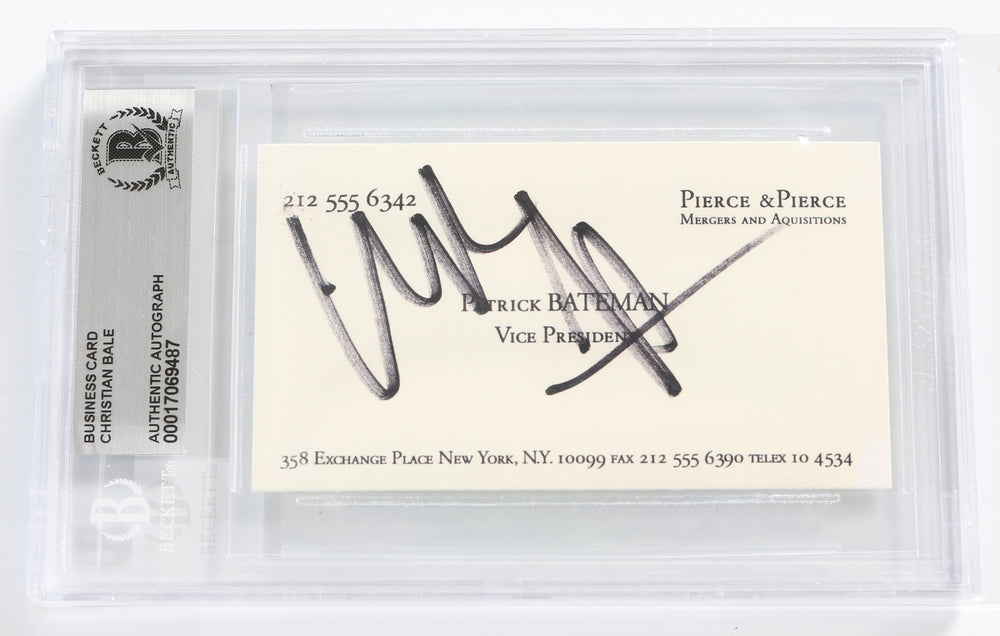 Christian Bale as Patrick Bateman in American Psycho (Beckett Slabbed) Prop Replica Business Card