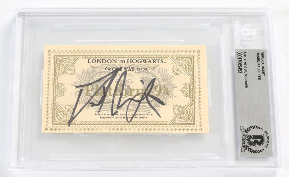 Daniel Radcliffe as Harry Potter in Harry Potter (Beckett Slabbed) Hogwarts Express Prop Replica Train Ticket