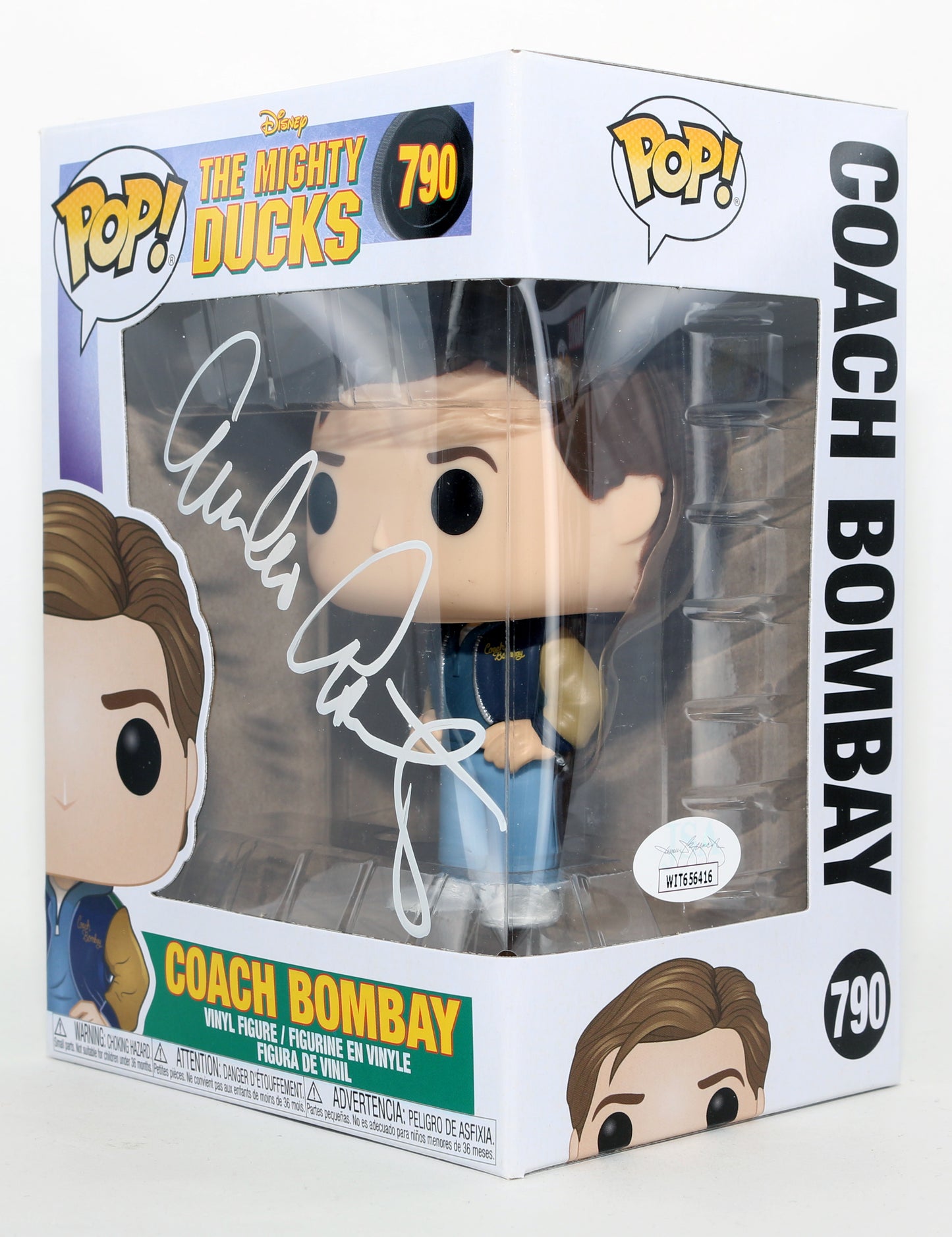 
                  
                    Emilio Estevez as Coach Bombay in The Mighty Ducks (JSA) Signed Funko POP! #790
                  
                