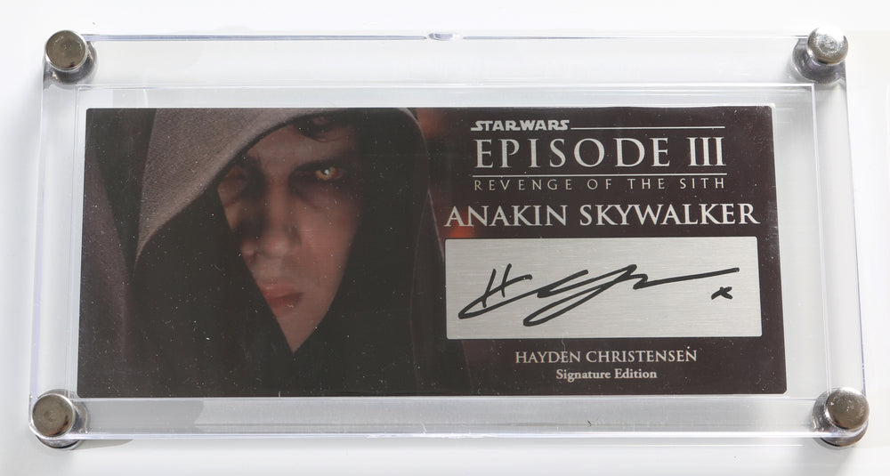 Hayden Christensen as Darth Vader in Star Wars Episode III: Revenge of the Sith (Official Pix) Signed 7x3 Plaque