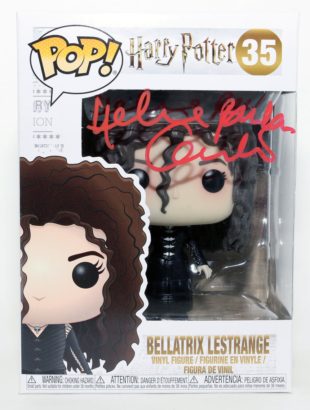 Helena Bonham Carter as Bellatrix LeStrange [Black Dress] in Harry Potter & The Goblet of Fire (Beckett) Signed Funko POP! #35