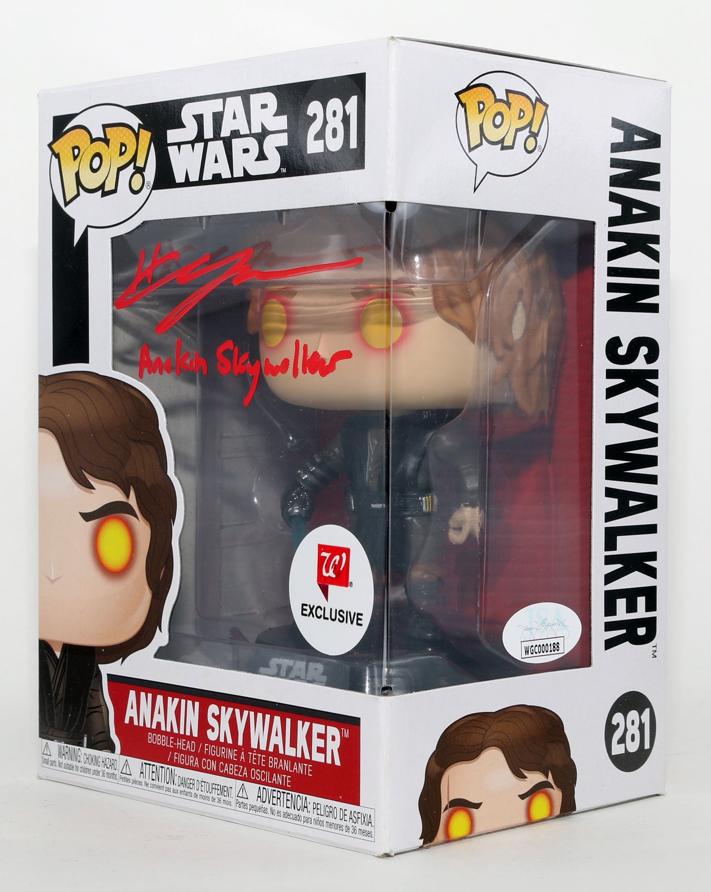 
                  
                    Hayden Christensen as Anakin Skywalker in Star Wars Episode III: Revenge of the Sith Walgreen's Exclusive (JSA) Signed Funko POP!  #281 With Character Name
                  
                