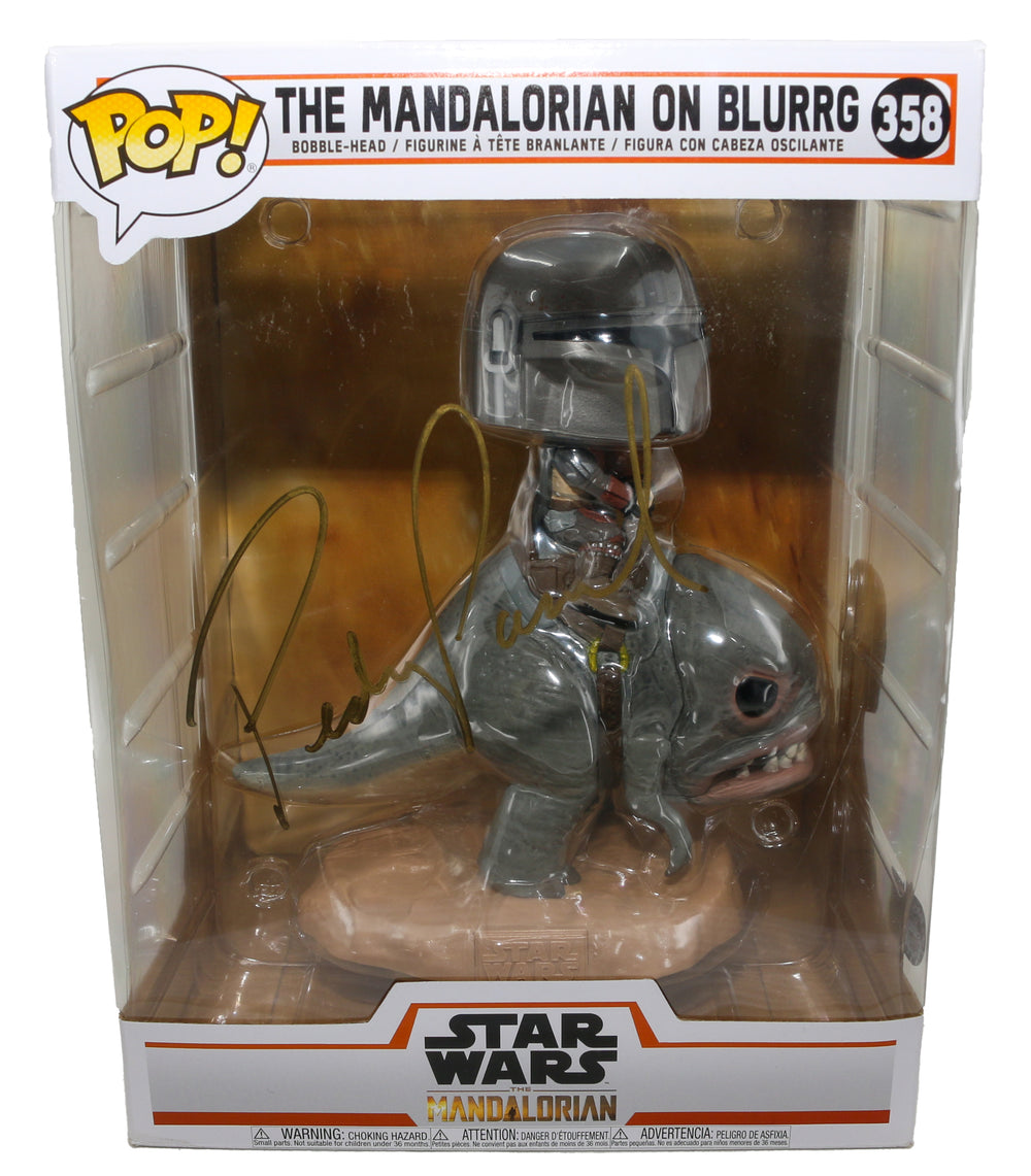 Pedro Pascal as the Mandalorian in Star Wars: The Mandalorian (SWAU) Signed Deluxe Oversized POP! Funko #358