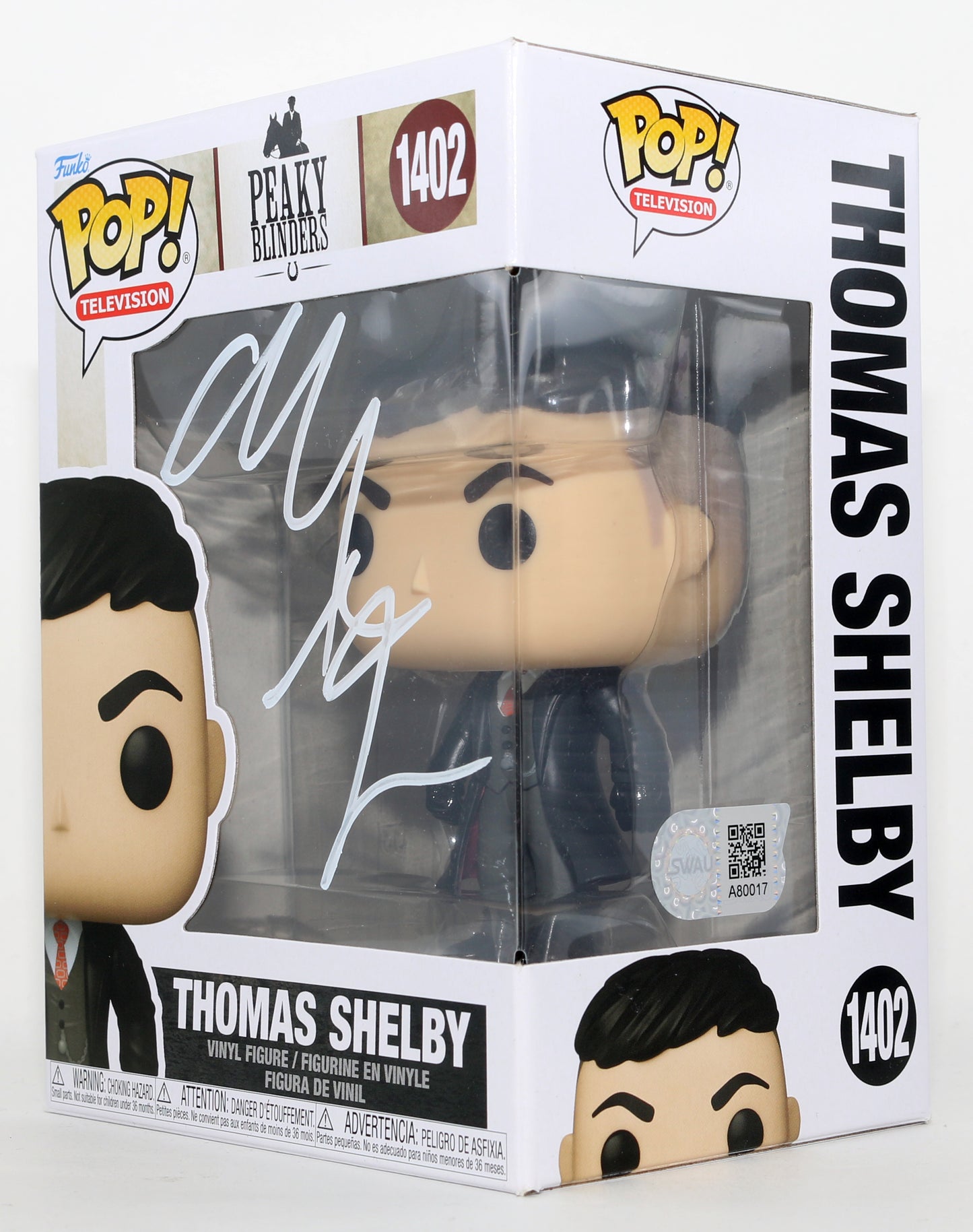 
                  
                    Cillian Murphy as Thomas Shelby in Peaky Blinders (SWAU) Signed Funko POP! #1402
                  
                