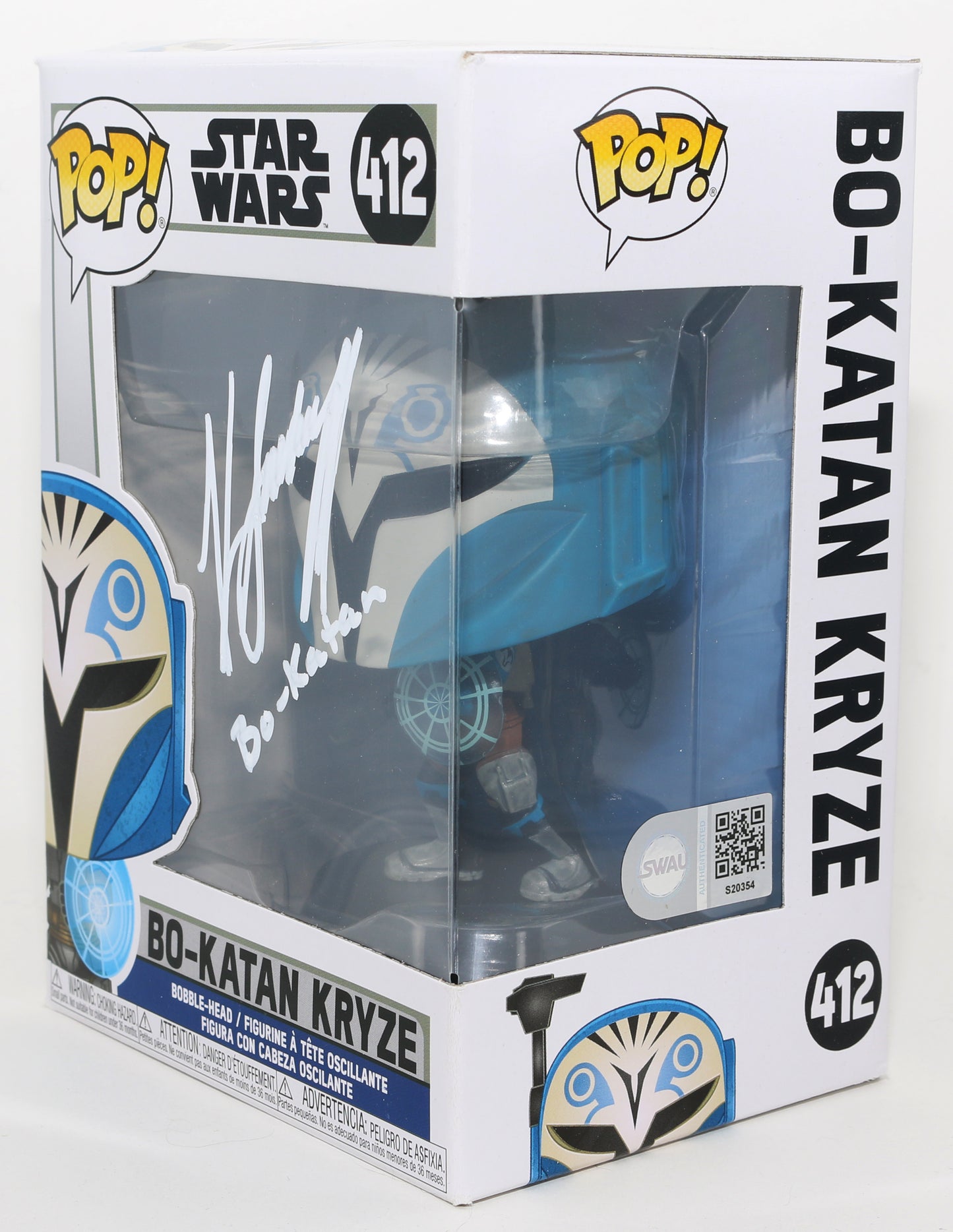 
                  
                    Katee Sackhoff as Bo-Katan Kryze in Star Wars: The Mandalorian (SWAU) Signed Funko POP! #412
                  
                