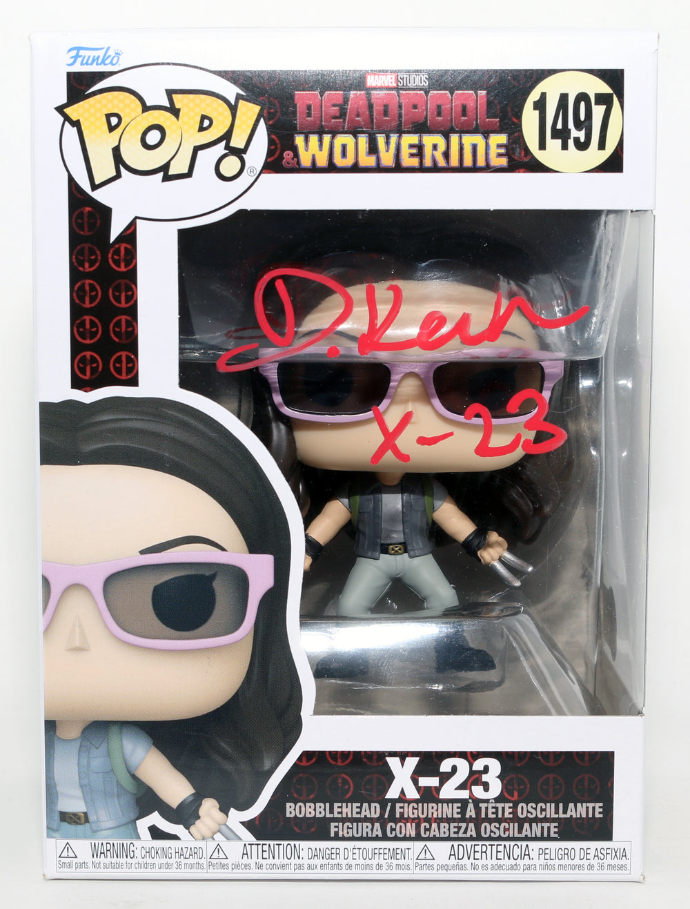 Dafne Keen as X-23 in Deadpool & Wolverine (Beckett) Signed Funko POP! #1497 with Character Name