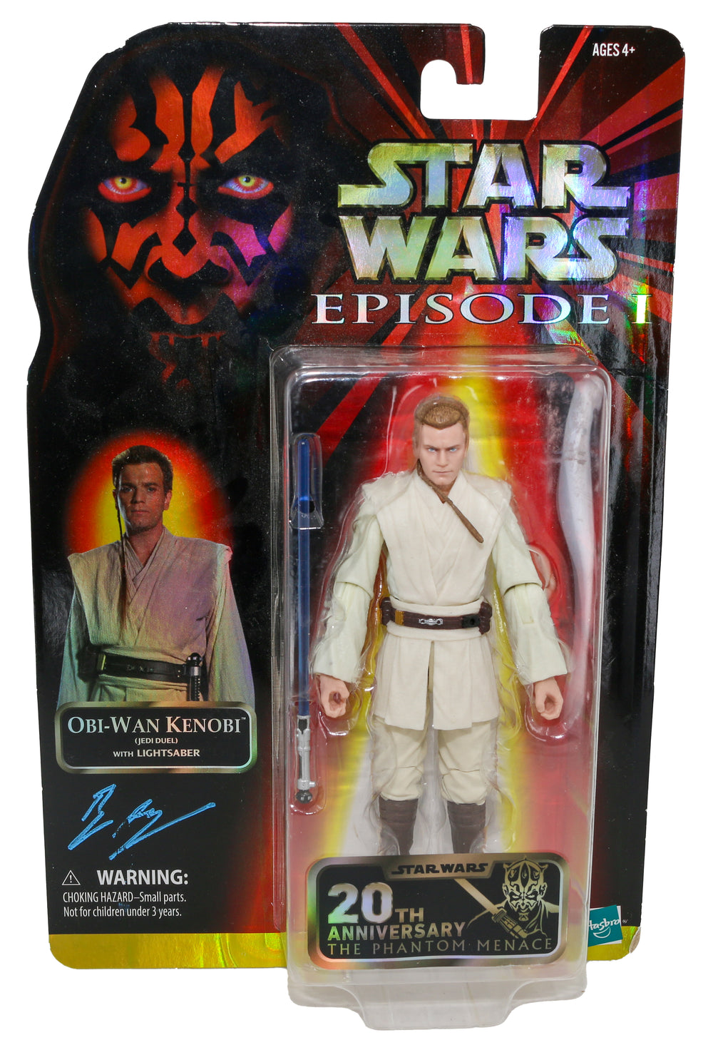 Ewan McGregor as Obi-Wan Kenobi in Star Wars Episode I: The Phantom Menace (SWAU) Signed Hasbro 1999 Action Figure