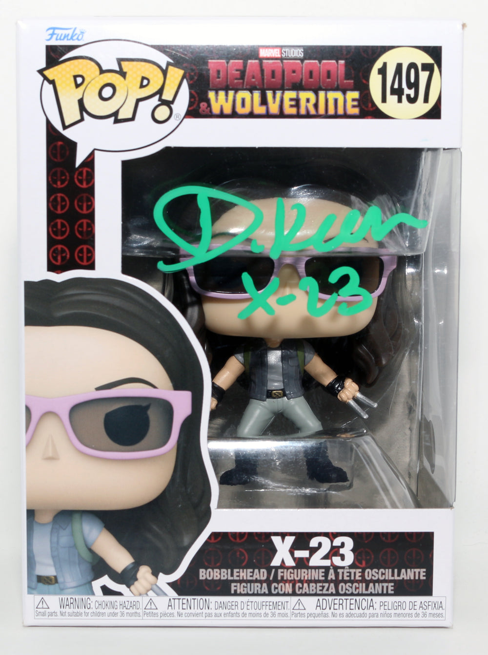 Dafne Keen as X-23 in Deadpool & Wolverine (Beckett) Signed Funko POP! #1497 with Character Name