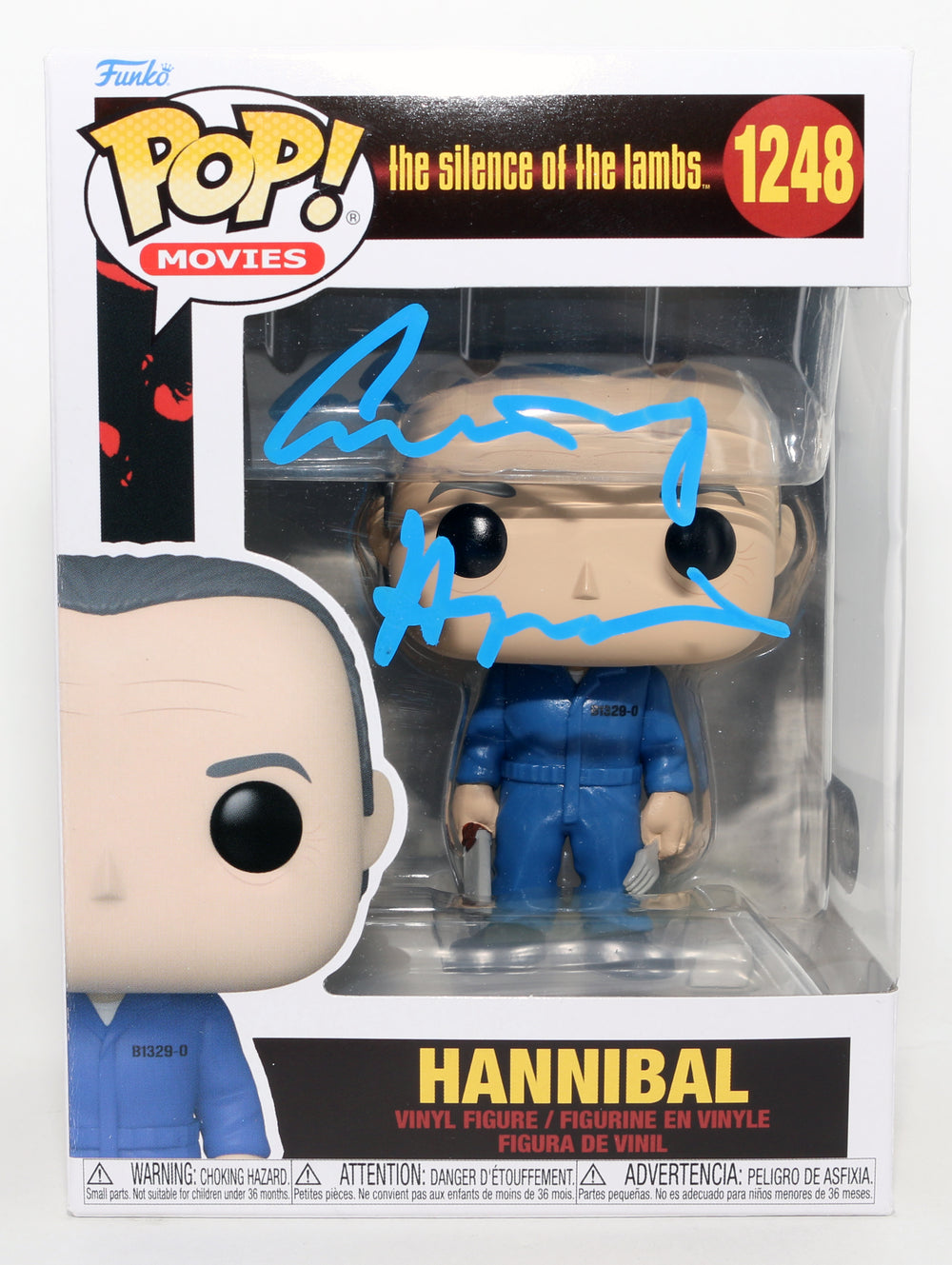 Anthony Hopkins as Hannibal Lecter [Blue Jumpsuit] The Silence of the Lambs (SWAU) Signed Funko POP! #1248