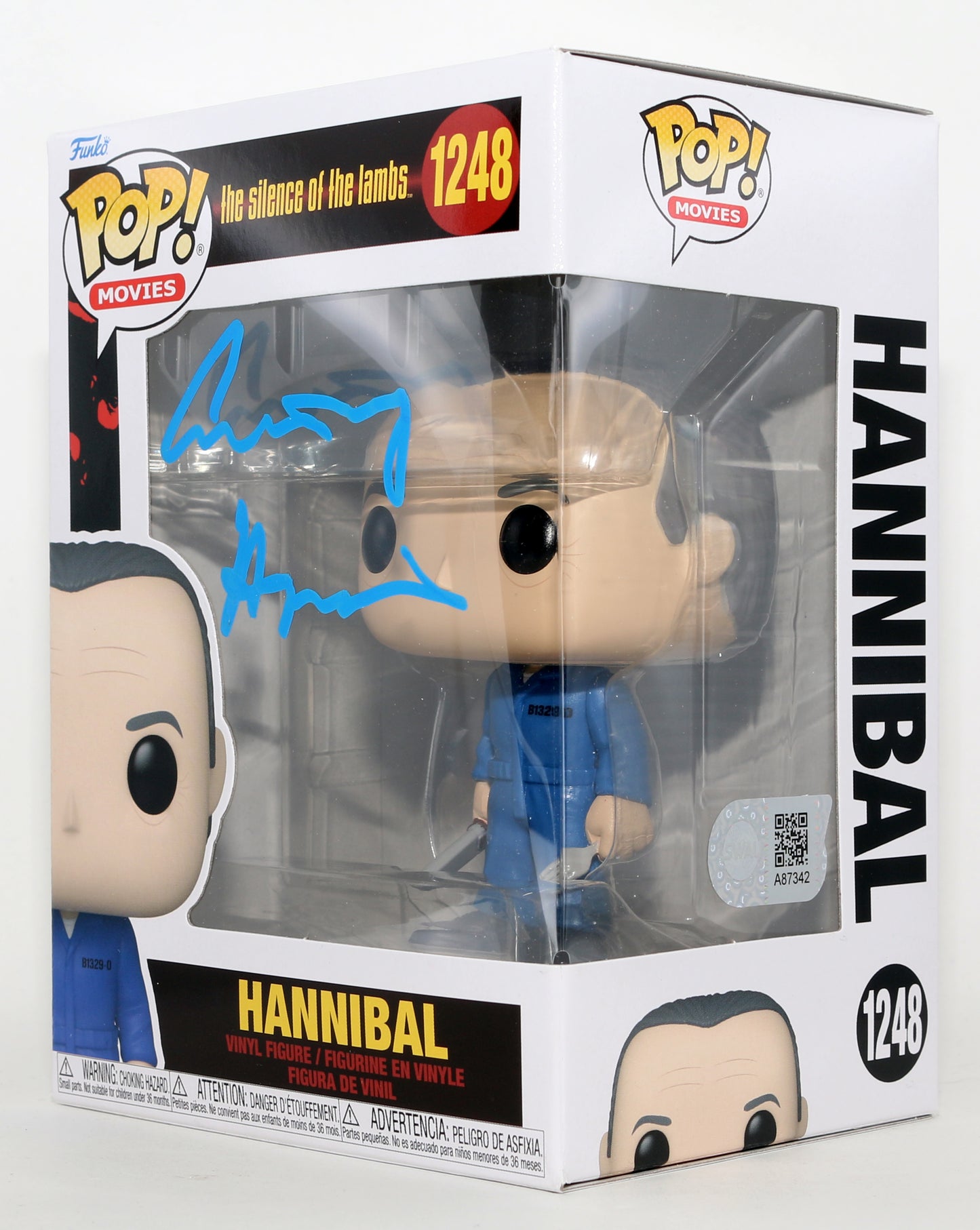 
                  
                    Anthony Hopkins as Hannibal Lecter [Blue Jumpsuit] The Silence of the Lambs (SWAU) Signed Funko POP! #1248
                  
                