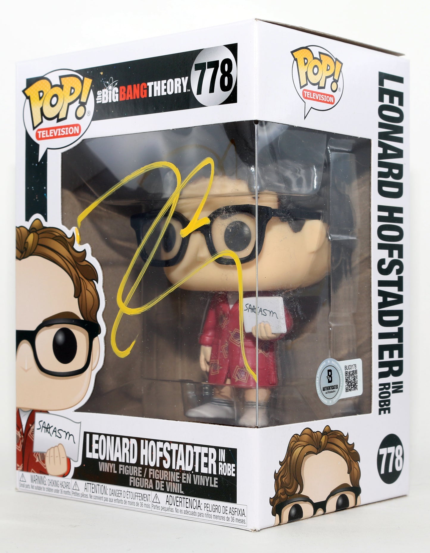 
                  
                    Johnny Galecki as Leonard Hofstadter [Robe] in The Big Bang Theory (Beckett) Signed Funko POP! #778
                  
                