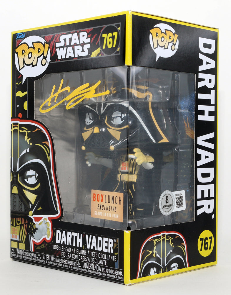 
                  
                    Hayden Christensen as Darth Vader in Star Wars GITD Box Lunch Exclusive (Beckett) Signed Funko POP! #767
                  
                
