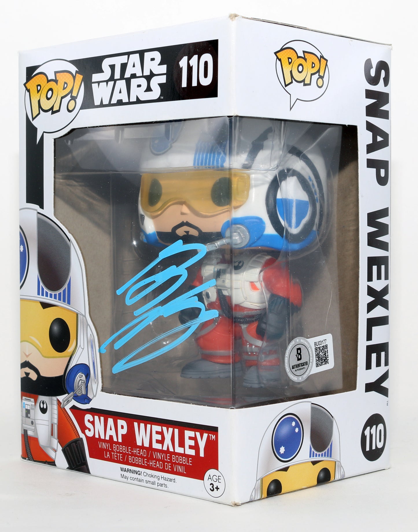 
                  
                    Greg Grunberg as Snap Wexley in Star Wars: The Force Awakens (Beckett) Signed Funko POP! #110
                  
                