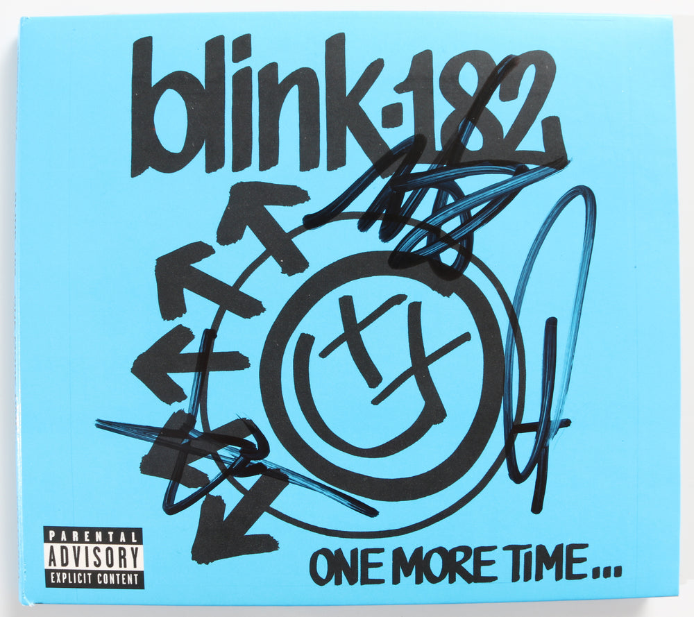 Blink-182 One More Time... CD Album Band Signed by Mark Hoppus, Tom DeLonge, & Travis Barker