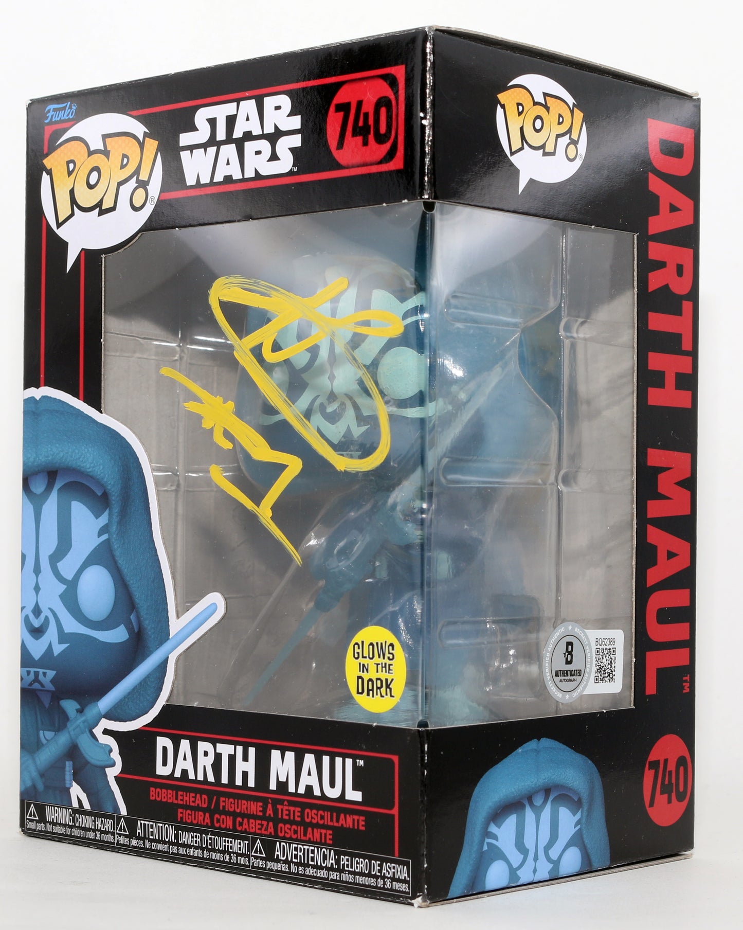
                  
                    Ray Park as Darth Maul in Star Wars Episode 1: The Phantom Menace GITD (Beckett) Signed Funko POP! #740
                  
                